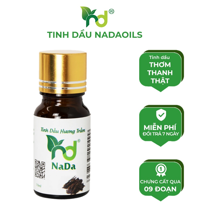 Tinh dầu hương trầm NADA nguyên chất từ thiên nhiên, kiểm định Quatest3, cải thiện phong thủy, hỗ trợ thiền, thư giãn