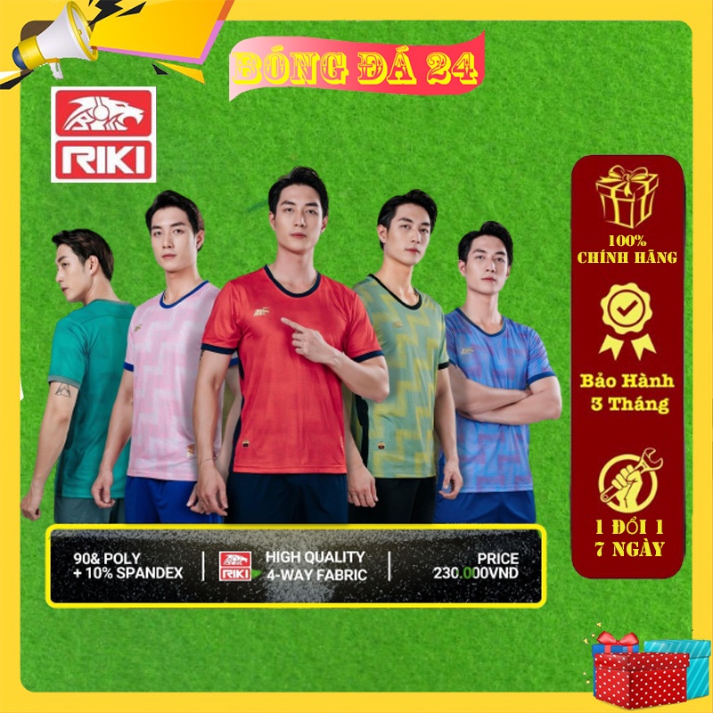 Bộ Quần Áo Bóng Đá Không Logo Riki Golden 2 - Vải 4 Chiều kim Cương Mềm Mại ,Thoáng Mát Thấm Hút Nhanh