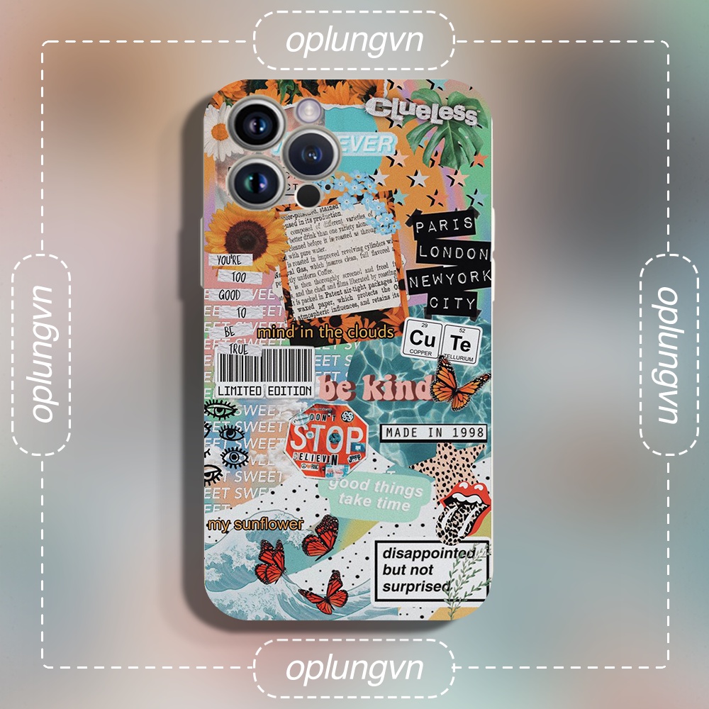 Ốp điện thoại silicon mềm Các Loại Sticker1 chống rơi in hình cho iPhone 11 Pro Max 12 / iPhone X Plus 8 6 11 e2529