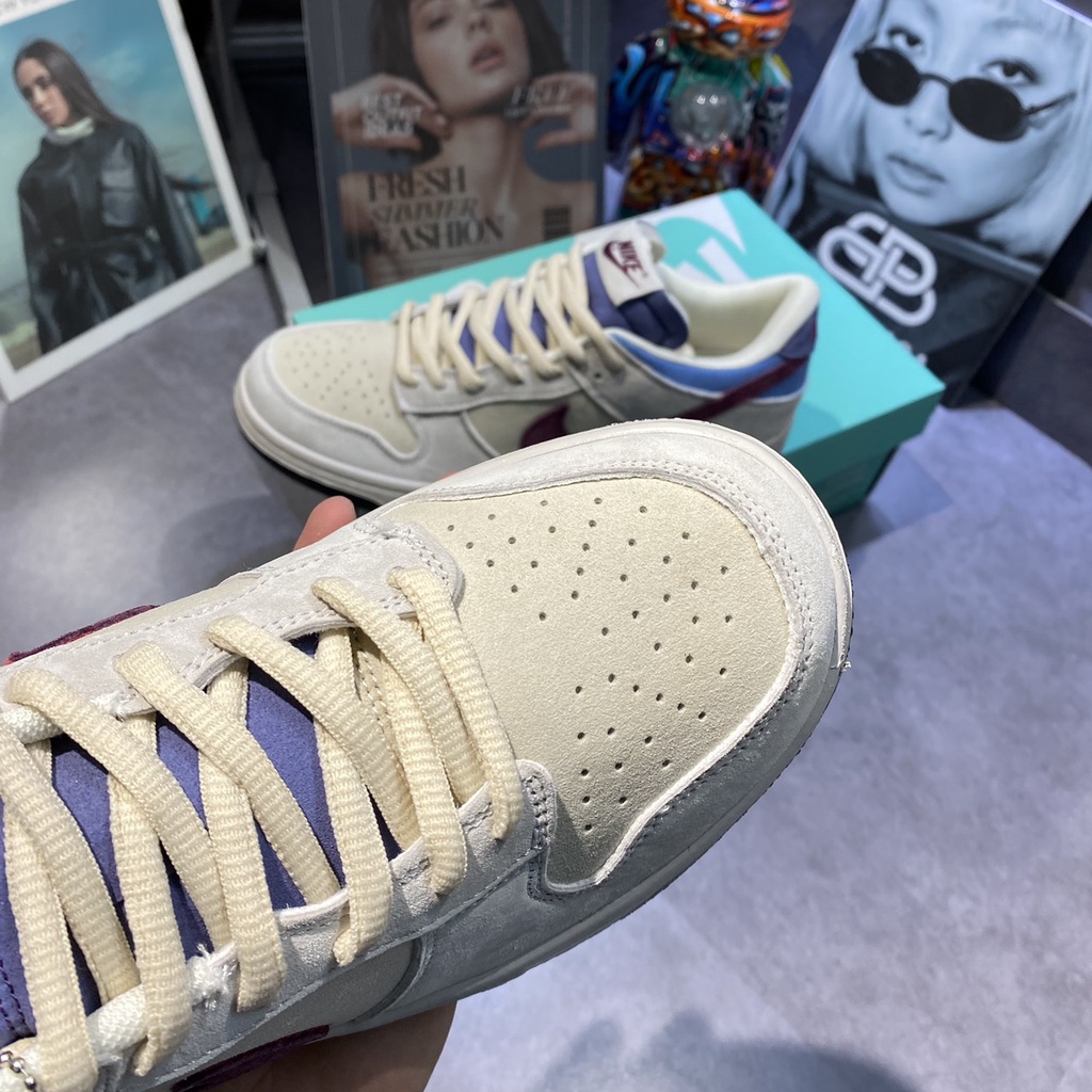 Giày thể thao Ni.ke SB Dunk Low Otomo Kem Siêu Cấp, Giày Otomo Nỉ Dunk Xám Tím bản mới