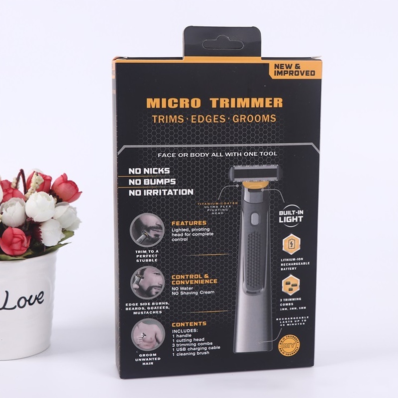 Máy Cạo Râu Lông Tóc Đa Năng Kiêm Tông Đơ Cầm Tay Sạc USB Có Cữ Tặng Kèm Bảo Hành 6 Tháng