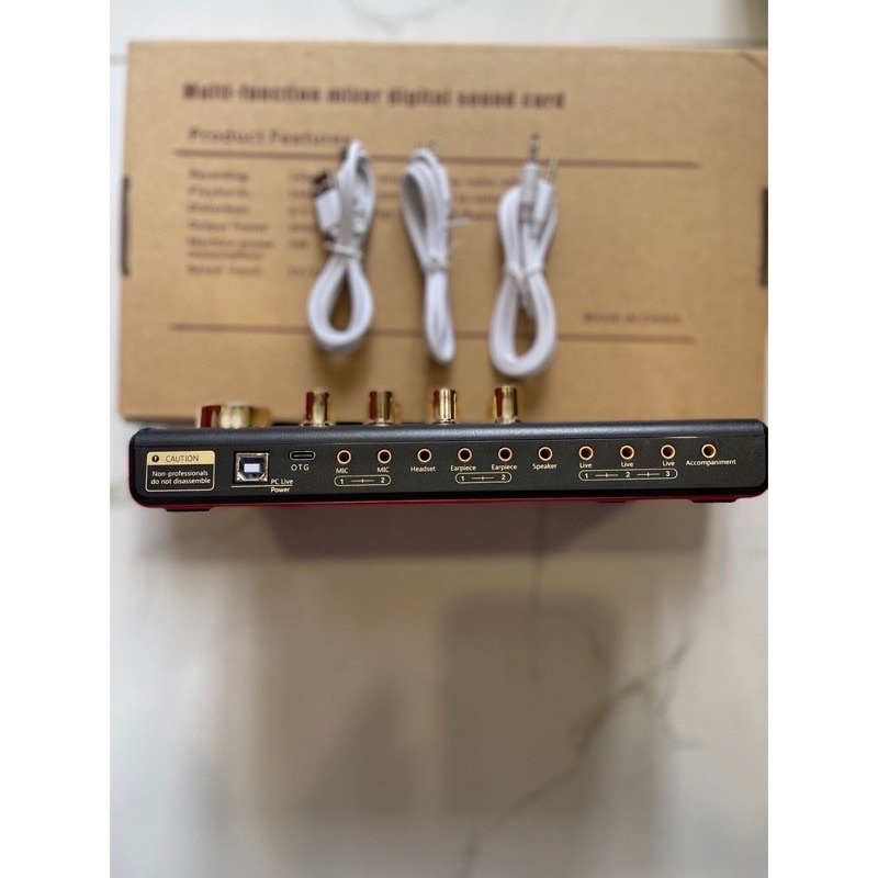 Soundcard K300 PRO MAX bản nâng cấp – Soundcard chuyên thu âm, livestream, karaoke online – Livestream được 3 điện thoại