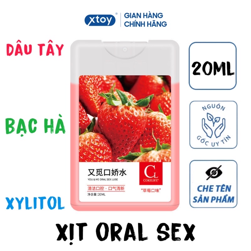 Xịt Thơm Miệng Oral COKELIFE hương dâu tây tự nhiên , thơm miệng