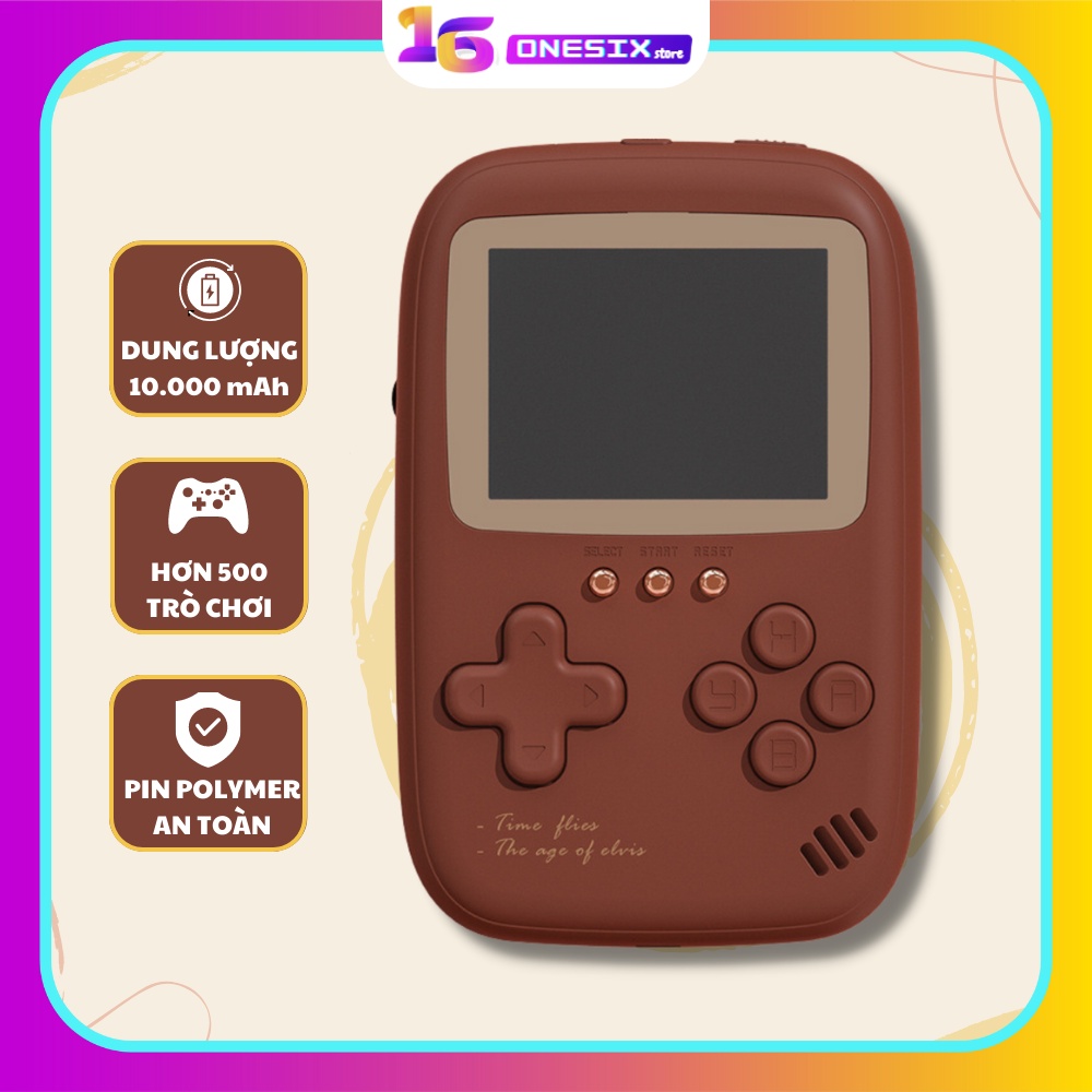 Sạc Dự Phòng Kiêm Máy Chơi Game 500 Trò Dung Lượng 10000 mAh