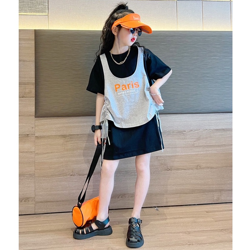 Set váy xuông cho bé gái từ 14-45kg.Mẫu PARI