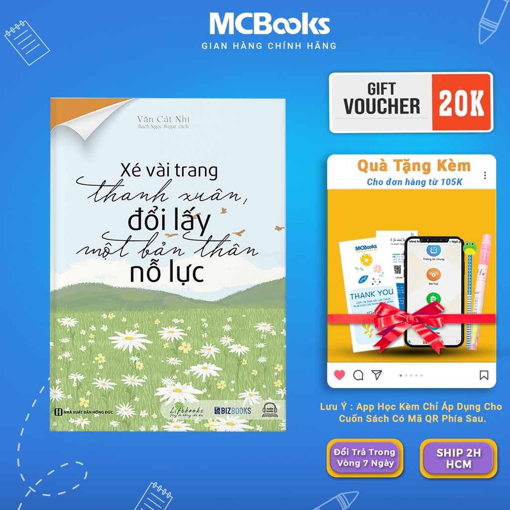 Sách - Xé Vài Trang Thanh Xuân, Đổi Lấy Một Bản Thân Nỗ Lực -Mcbooks