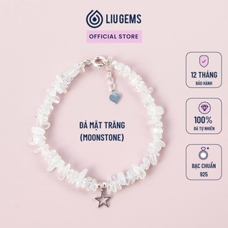 Vòng tay nữ đá thô liugems phong thuỷ mix charm bạc 925 cá tính, năng động