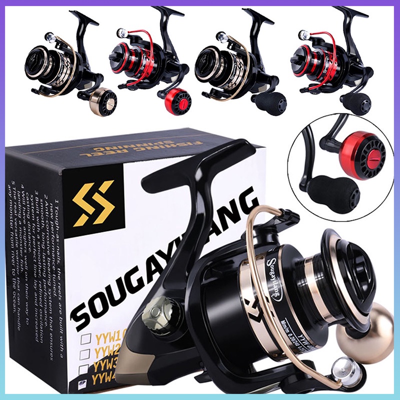 Máy Câu Cá 1000-4000 Series Kim Loại, Tay Cầm Hình Cầu Bằng Kim Loại  Truyền Động 5.2:1  Công Suất Tối Đa  10Kg