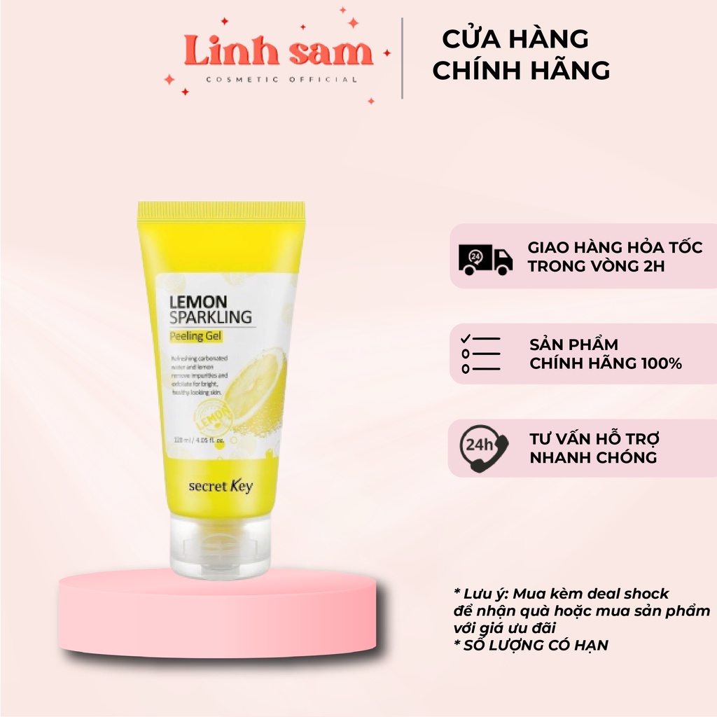 Tẩy tế bào chết dạng Gel Secret Key Lemon Sparkling Peeling Gel 120ml