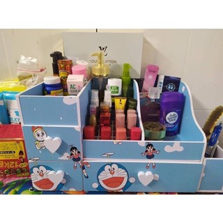Kệ mỹ phẩm max 35cm màu xanh đôremon