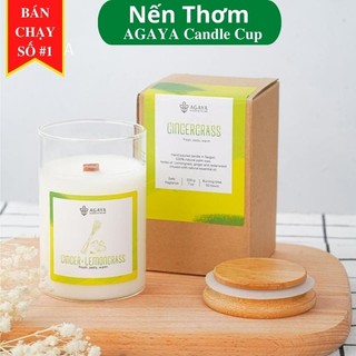 Nến thơm khử mùi không khói cao cấp Agaya Candle Cup tinh dầu thiên nhiên - Hương sả chanh gừng GINGERGRASS