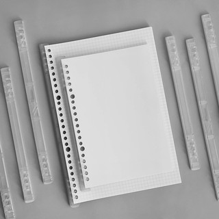 Thanh còng nhựa A5 B5 8 lỗ trong suốt đóng gáy sổ còng làm binder refill