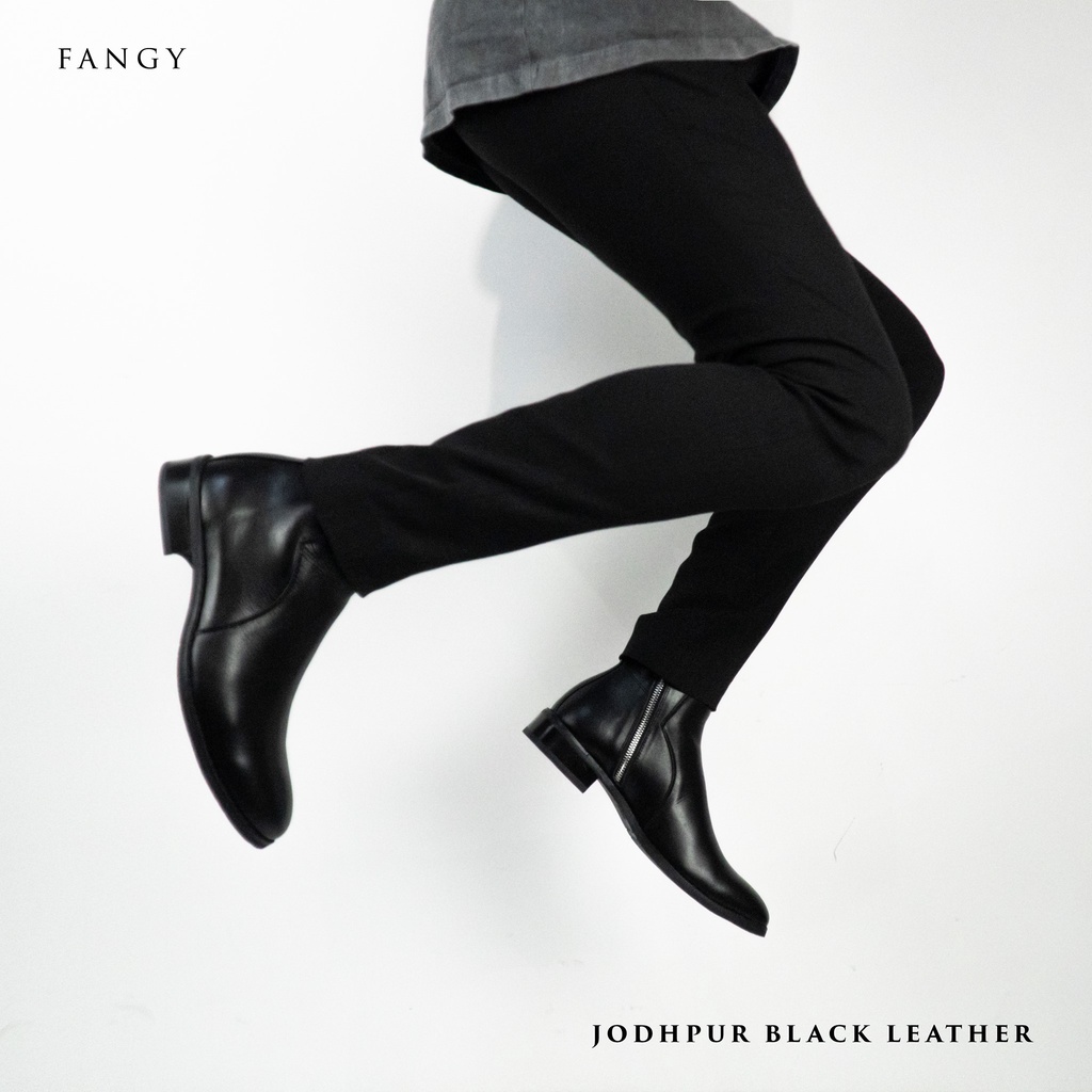 Giày Boot FANGY Mckay Jodhpur Boots - Đen Bóng