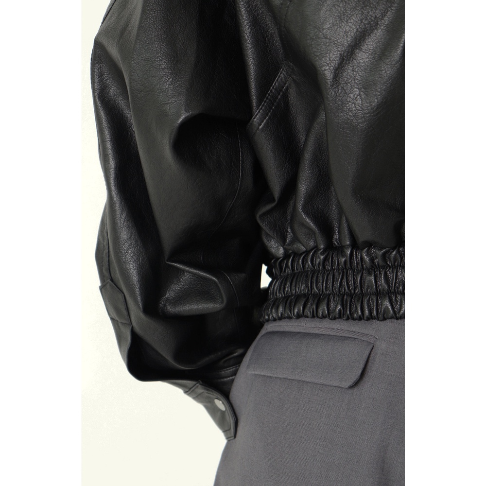 Áo khoác da bomber da pu bo chun