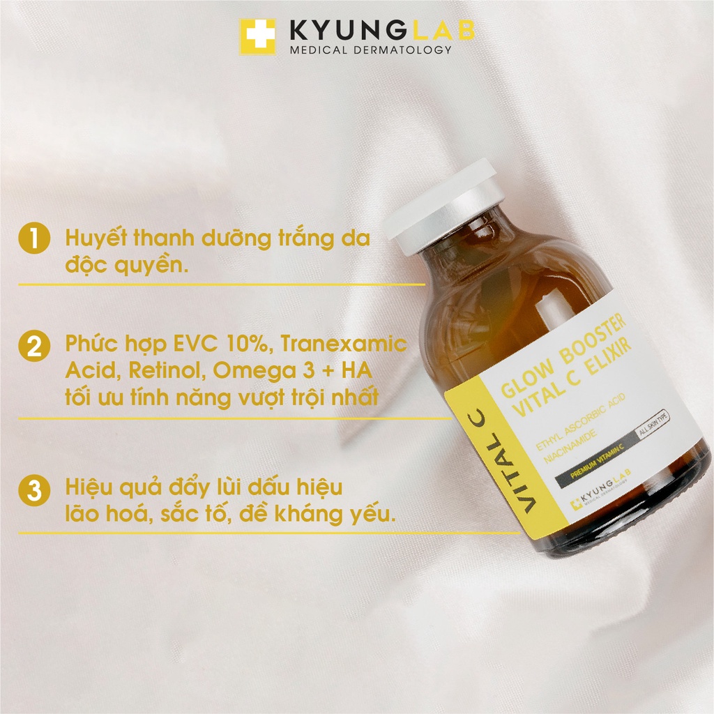 Serum Vitamin C Glow Booster Kyung Lab trắng da, ngăn ngừa lão hoá 30ml - DR07