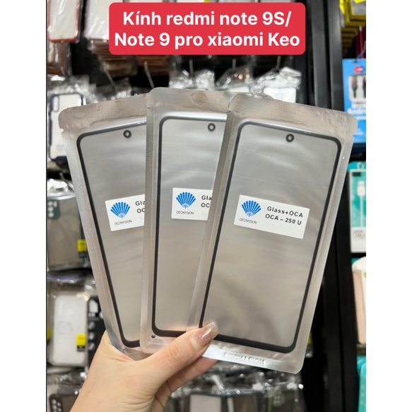 Kính Redmi note 9s/Note 9 Pro liền keo