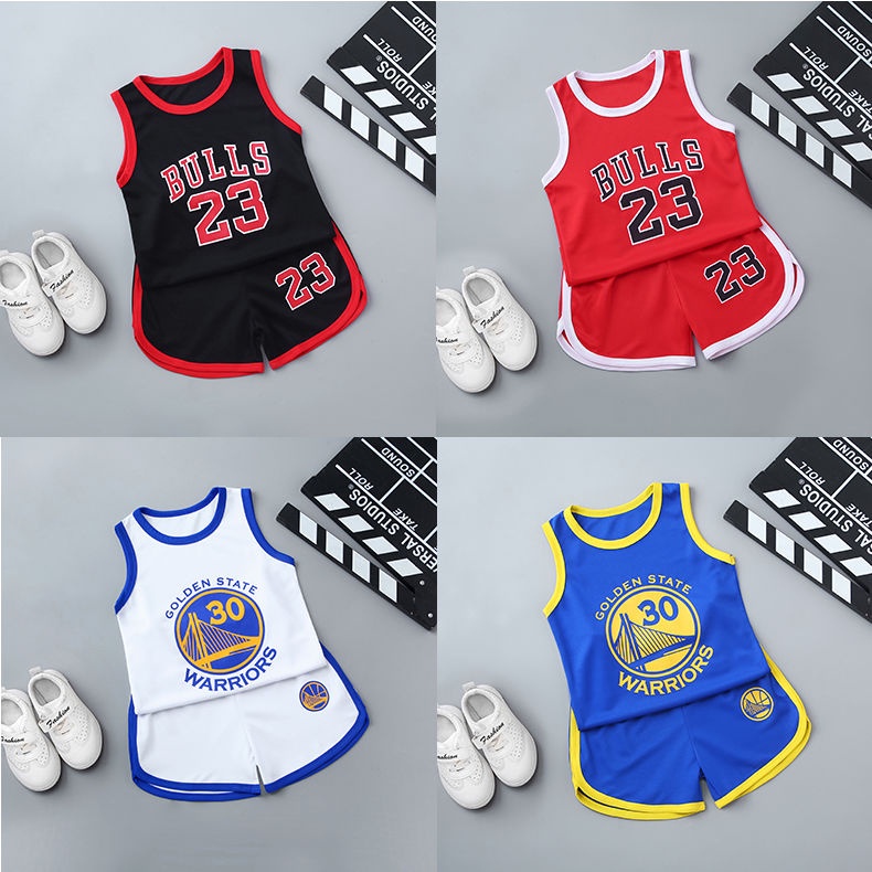 Bololo Bộ Áo Tank Top + Quần Short Bóng Rổ Thoáng Khí Thời Trang Cho Bé