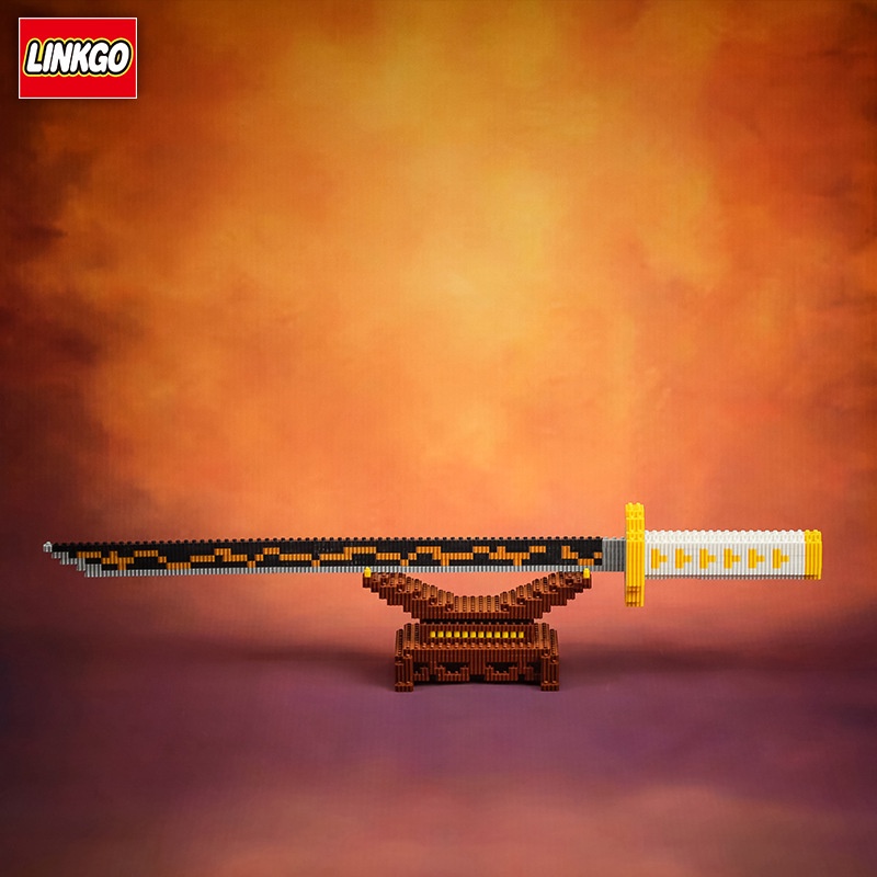 (HCM) Đồ Chơi Lắp Ráp Mô Hình Kiếm Katana Linkgo Kiếm Kimetsu No Yaiba Demon Slayer [ Dài 48 - 63cm]