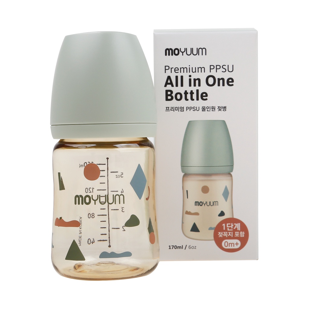 Bình sữa Moyuum 170ml in hình cho bé