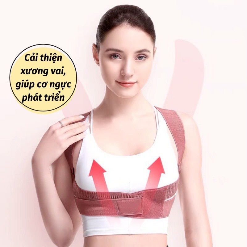 ✈️[Freeship] Đai chống gù lưng bảo vệ vòng 1 nam nữ KAI DO [Tặng kèm 2 tấm trợ lực]