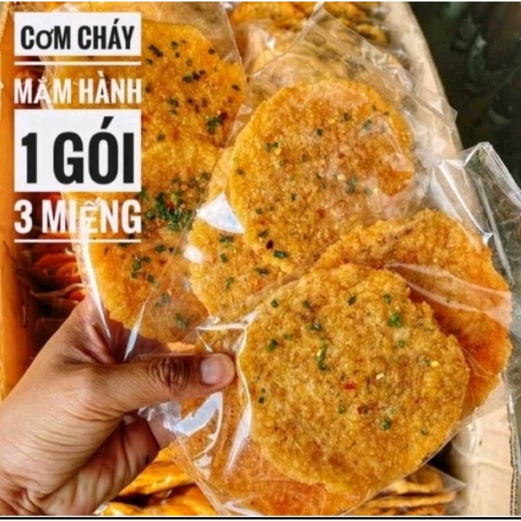 Combo 20~30 Gói, Cơm Cháy Mắm Hành . Gói 3 Miếng