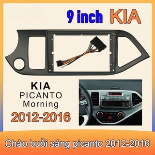 2DIN 9inch Bảng điều khiển âm thanh Android Dây nguồn cho Kia Picanto Morning 2012-2020