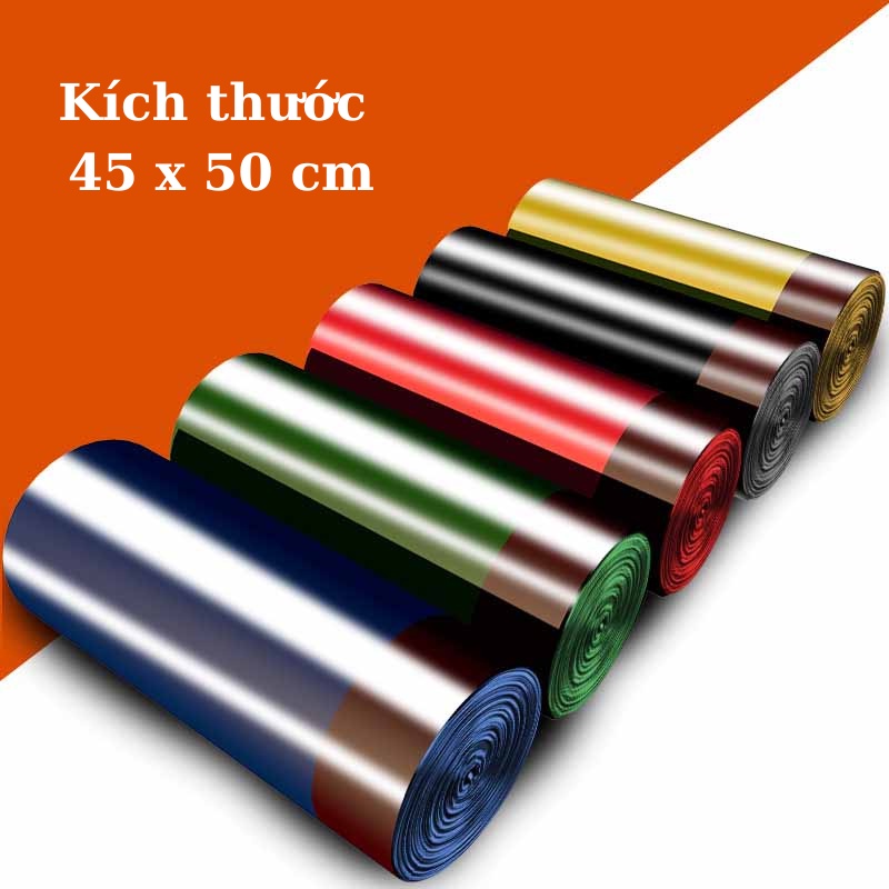 Túi rác có quai rút tiện lợi FUJI WAGA  kích thước 45x50 cm túi đựng rác tự phân hủy siêu dai siêu bền 25 túi/cuộn