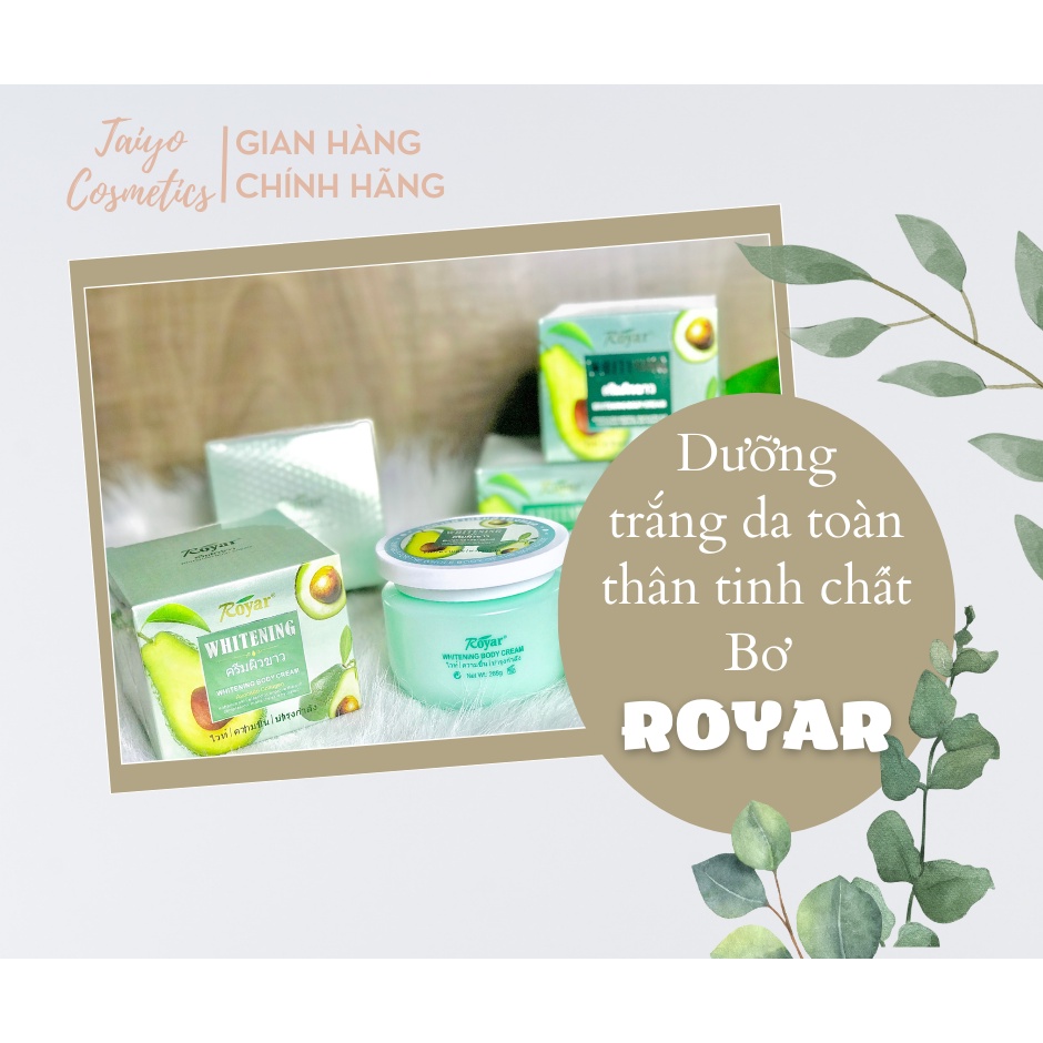 Kem dưỡng kích trắng toàn thân ROYAR Tinh chất Bơ & Collagen Tươi 268g