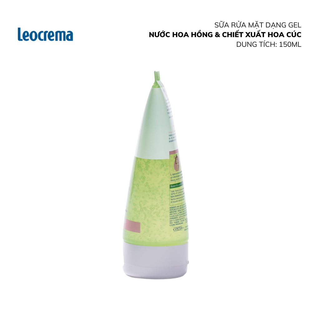 Sữa rửa mặt dạng Gel Leocrema Nước hoa hồng & Tinh chất hoa cúc 150ml