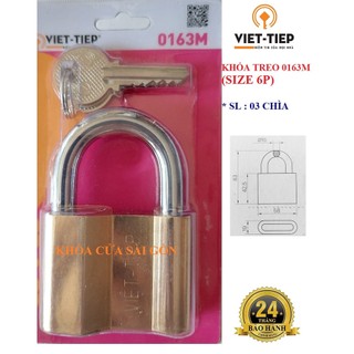 [Hỏa tốc HCM ] KHÓA TREO ĐỒNG VIỆT TIỆP 0163M (MẪU MỚI CÓ CHECK MÃ QR CHÍNH HÃNG)