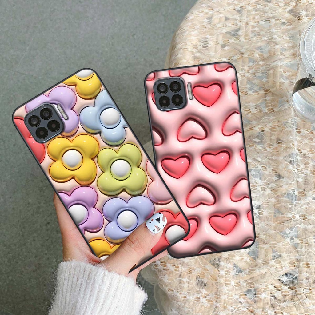Ốp lưng Oppo A73 / A93 in hình trái tim gấu hoa vịt thỏ siêu đáng yêu, ốp rẻ đẹp