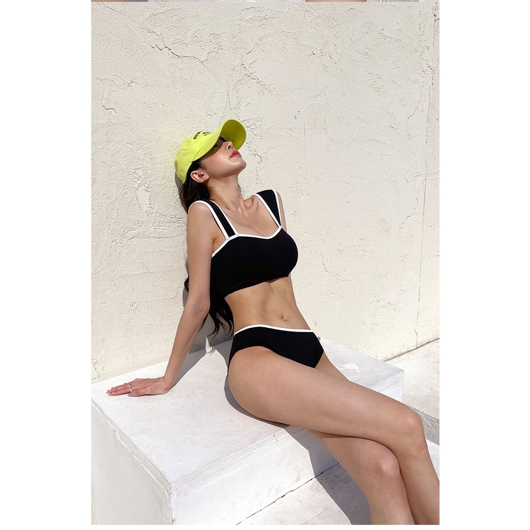 Bikini 2 mảnh đồ bơi nữ đi biển 2 dây bản to nâng ngực hở lưng sang chảnh phong cách Hàn Quốc 2716 DK2T201
