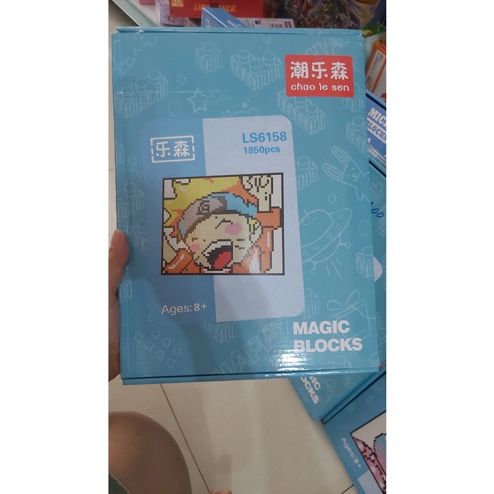 Tranh Lego Lắp Ráp Mô Hình Đồ Chơi Các Nhân Vật Luffy One-piece, Naruto, Gấu Bearbrick