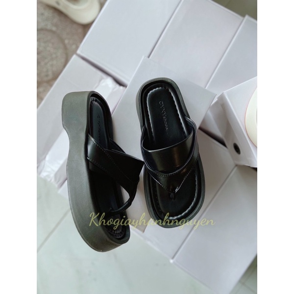 Dép xỏ ngón đế cao quai ngang hàng QC