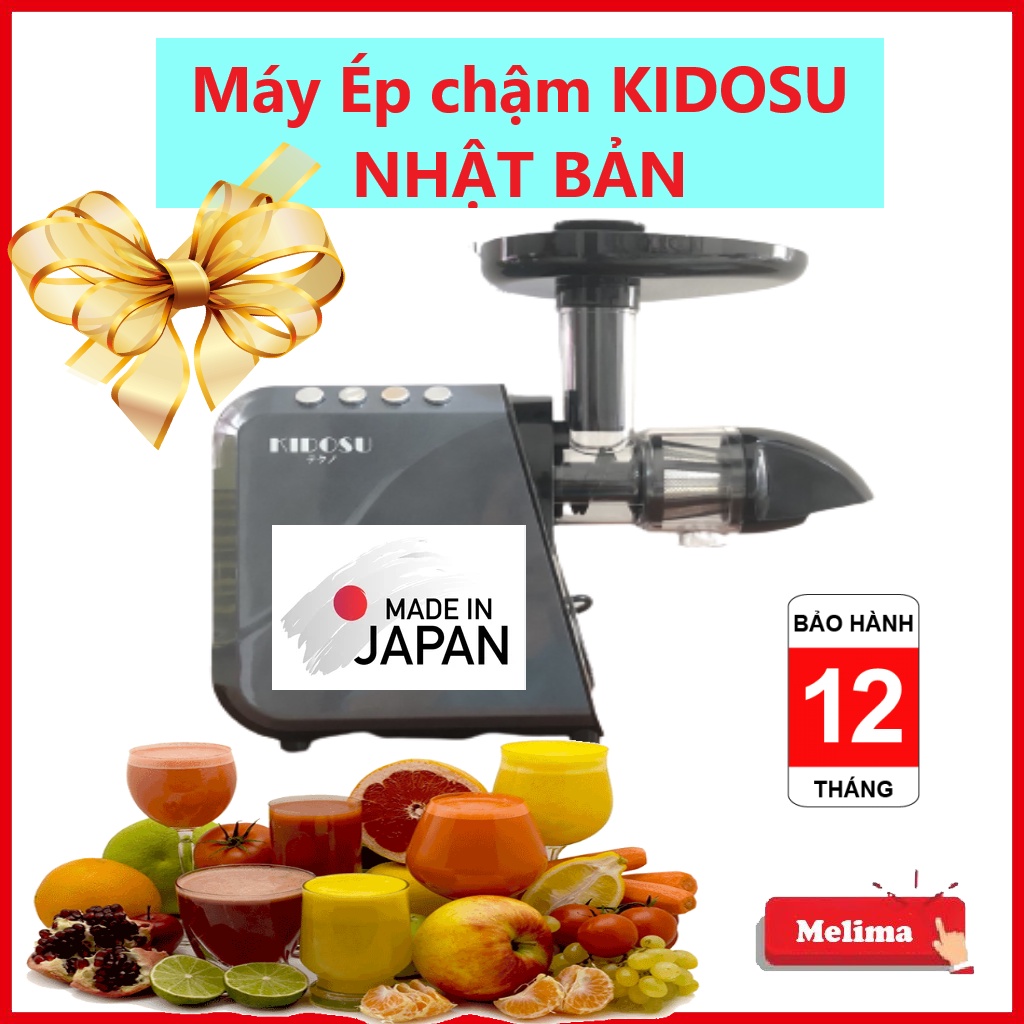 Máy Ép Chậm Kidosu Nhật Bản Mới nhất năm 2023 Trục Ngang ép Rau Đồ Cứng Siêu Mạnh Công Suất Lớn Bảo hành 12 Tháng
