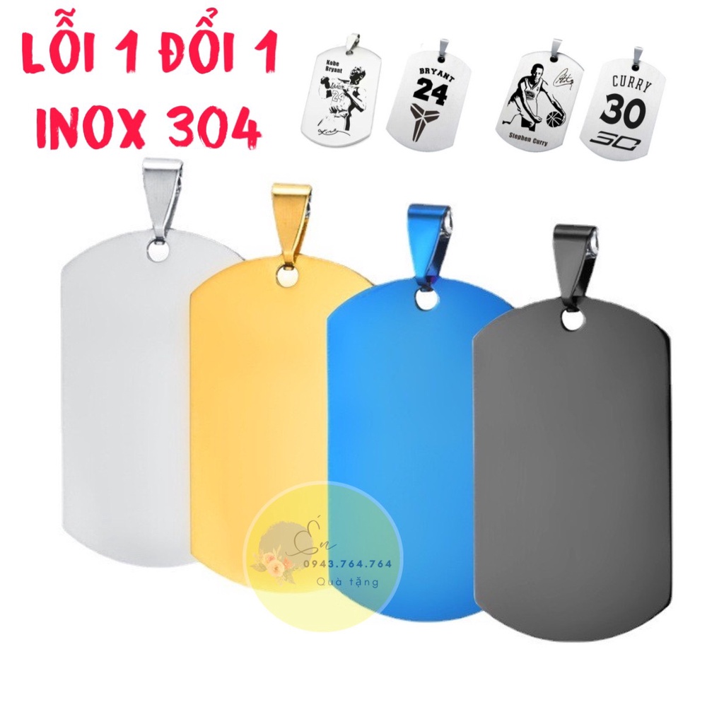 Thẻ Dogtag Khắc Hình, Khắc Chữ Theo Yêu Cầu,Thẻ Bài Quân Đội ,Thẻ Lính Chuẩn Inox 304 Không Rỉ Sét