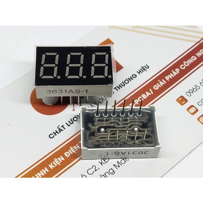 LED 7 thanh 0.36 Inch 3 số màu đỏ K chung 3631AS
