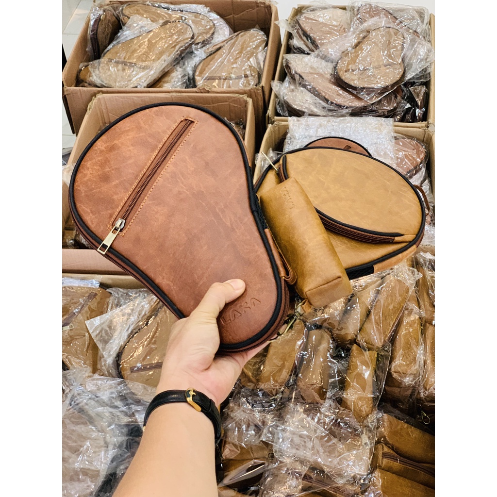 Bao Da đựng vợt bóng bàn Cao cấp + Tặng 01 Bao đựng bóng bàn Da cao cấp