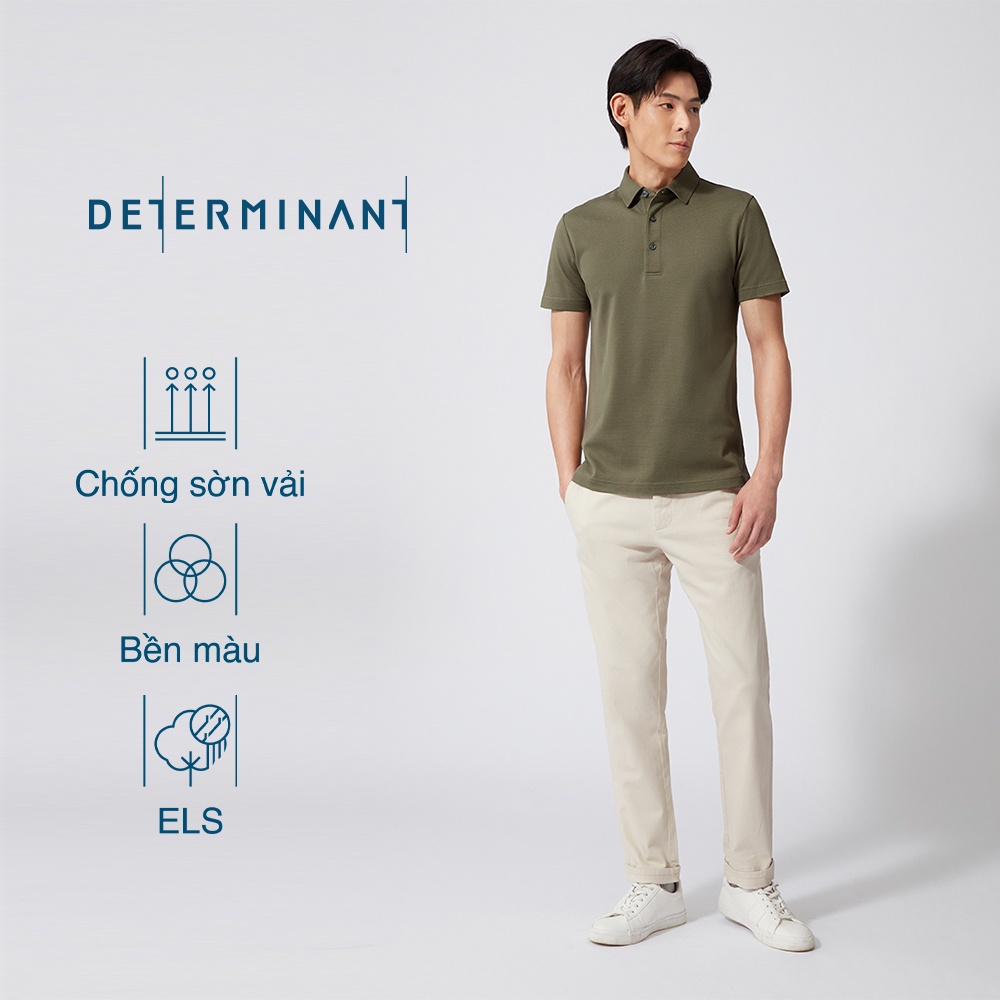 Áo thun nam Polo Cotton kháng khuẩn bền màu thương hiệu Determinant - màu Xanh Olive [P02]