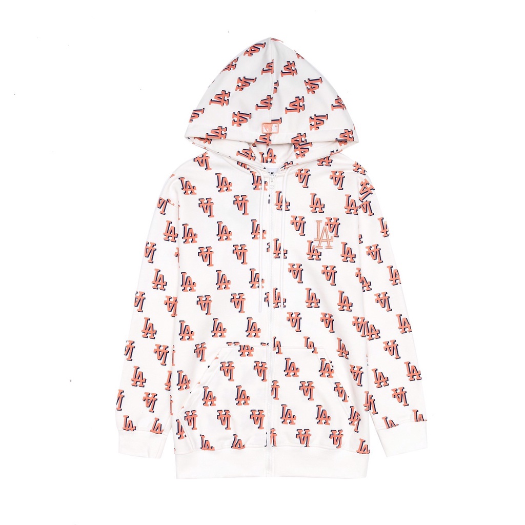 Áo khoác hoodie zip nỉ MLB NY, áo hoodie dây kéo zip form rộng unisex nam nữ- JUSTINSHOP