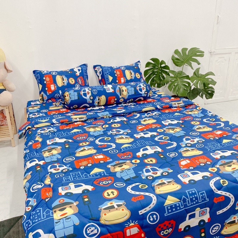 Ga gối thun Hàn Quốc( kèm 2 vỏ gối nằm, 1 vỏ gối ôm)
