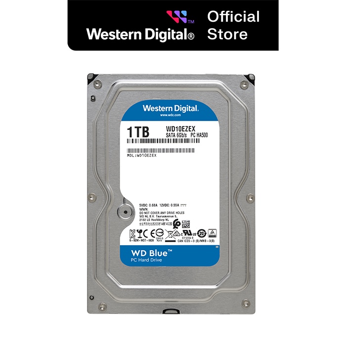 Ổ Cứng HDD Western Digital WD BLUE 1TB/64MB/7200rpm/3.5'' - WD10EZEX