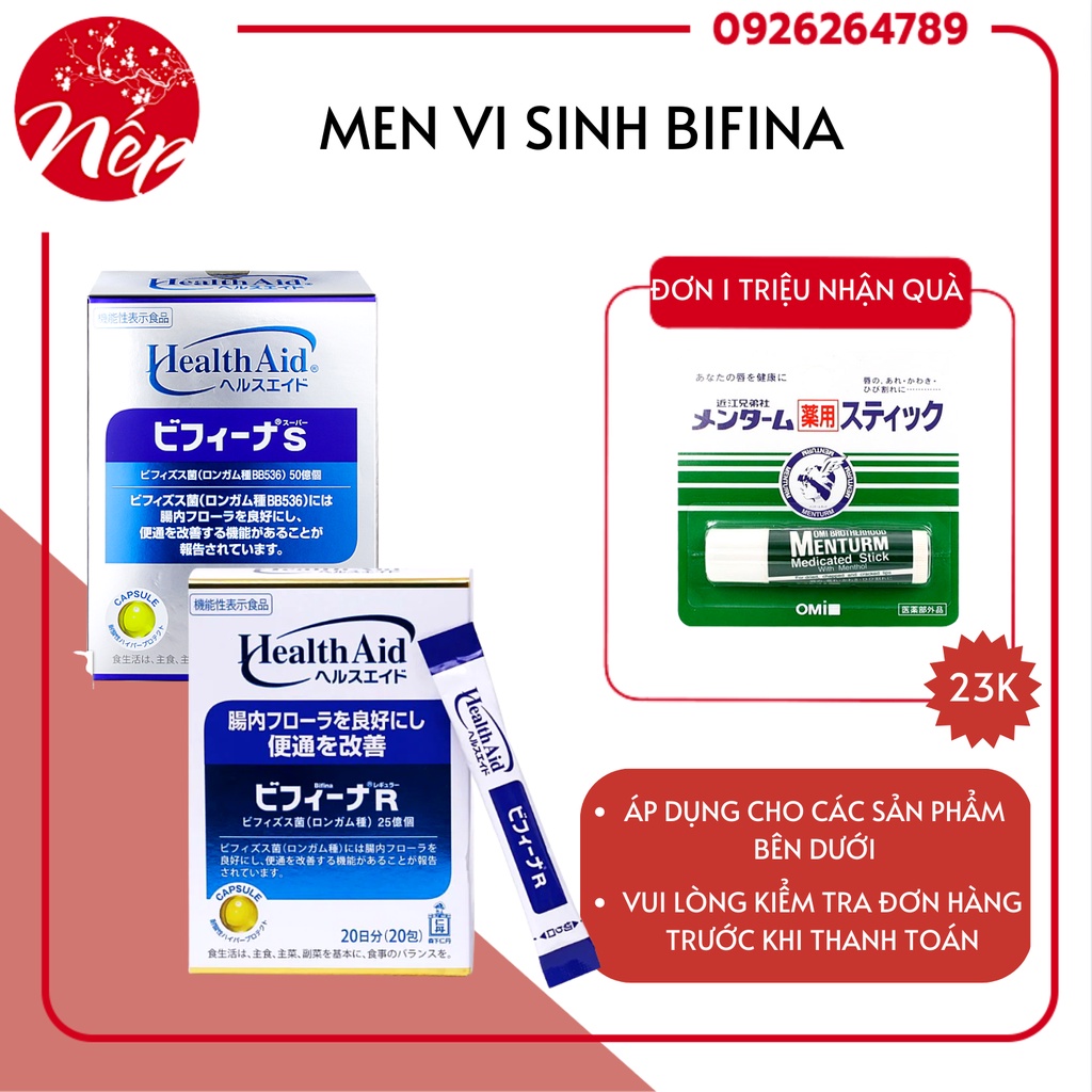 Men vi sinh Bifina Nhật Bản - Giảm chướng bụng,đầy hơi, ăn uống khó tiêu