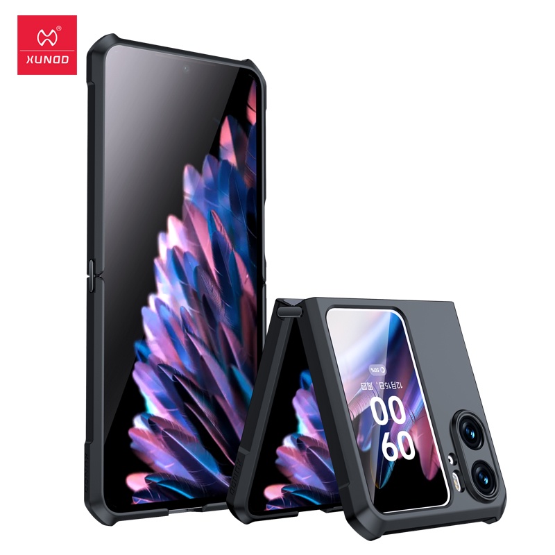 Oppo Find N2 Flip Vỏ Điện Thoại Xundd Vỏ Bọc Mặt Sau Trong Suốt Túi Khí Vỏ Bảo Vệ Chống Sốc