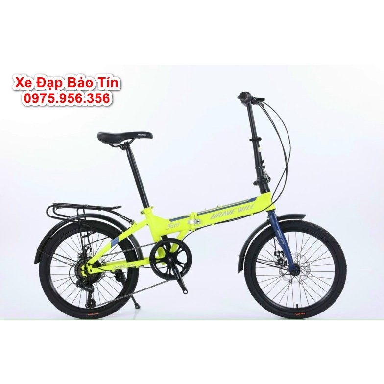 Xe Đạp Gấp BRAVE WILL Khung Thép - Dòng xe cao cấp đi du lịch, dã ngoại, đi trong khu đô thị, đường trường.