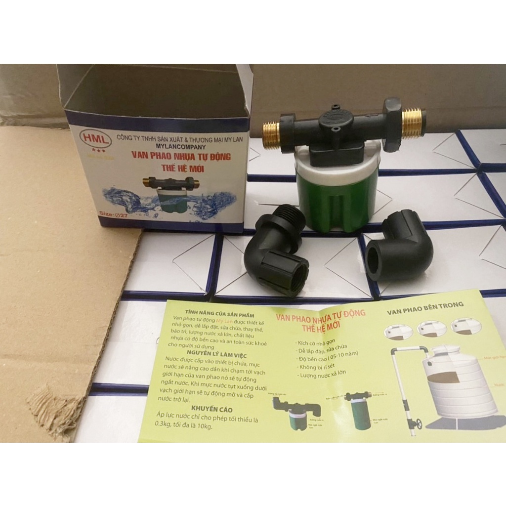 Van phao thông minh tự ngắt ren đồng 21 27