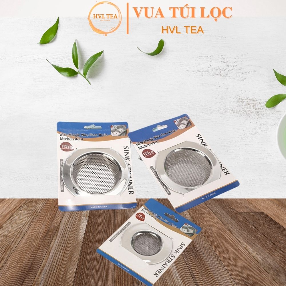 Dĩa lọc rác bồn rửa bát bằng inox đế ngắn, lưới lọc rác tiện dụng, nhiều kích cỡ, LRI4 - HVL TEA