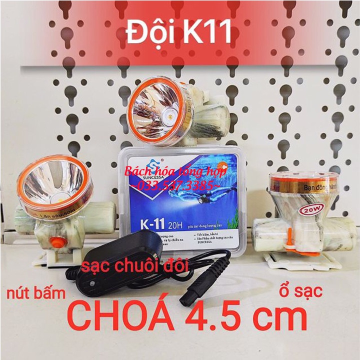 Đèn bin siêu sáng, đèn đeo đầu siêu sáng K11 nhỏ gọn tiện lợi mang theo