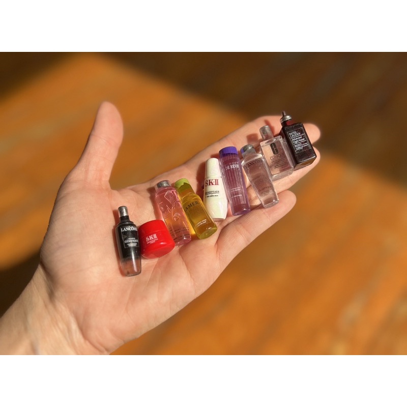 Combo mô hình 10 lọ mỹ phẩm dưỡng da mini