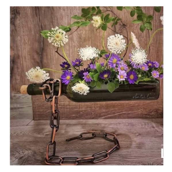 Lọ Hoa hình chai dây xích